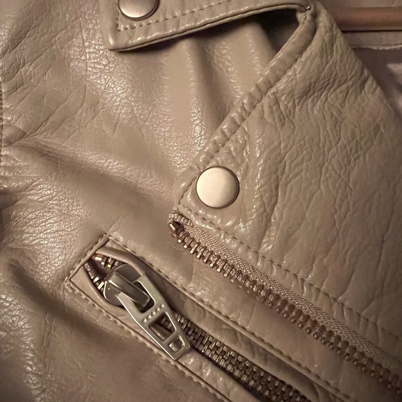Anthropology faux cream leather jacket. - Picture 3 of 6
